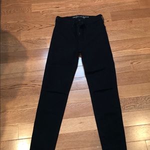 Black American Eagle Jeans (Super Hi-Rise Jegging)